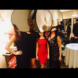 Red knee length XS dress